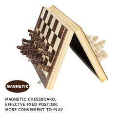 AMEROUS wooden pieces storage slots help keep components organized.