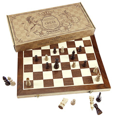 AMEROUS magnetic chessmen provide secure play on windy outdoor surfaces