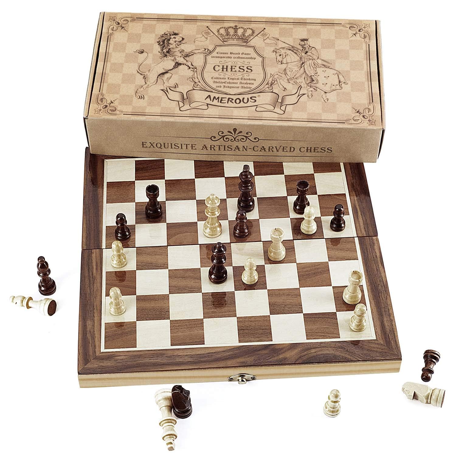 AMEROUS magnetic pieces stay put for smooth moves.