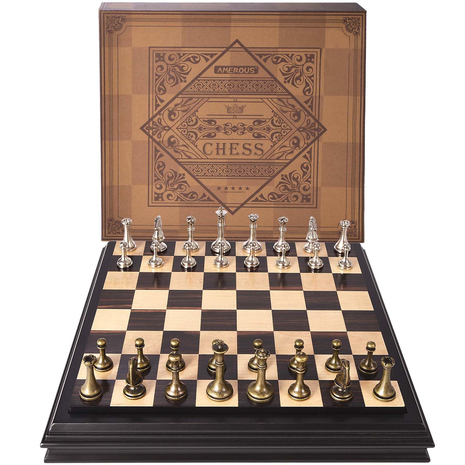 AMEROUS elegant gift-ready chess set for enthusiasts and beginners