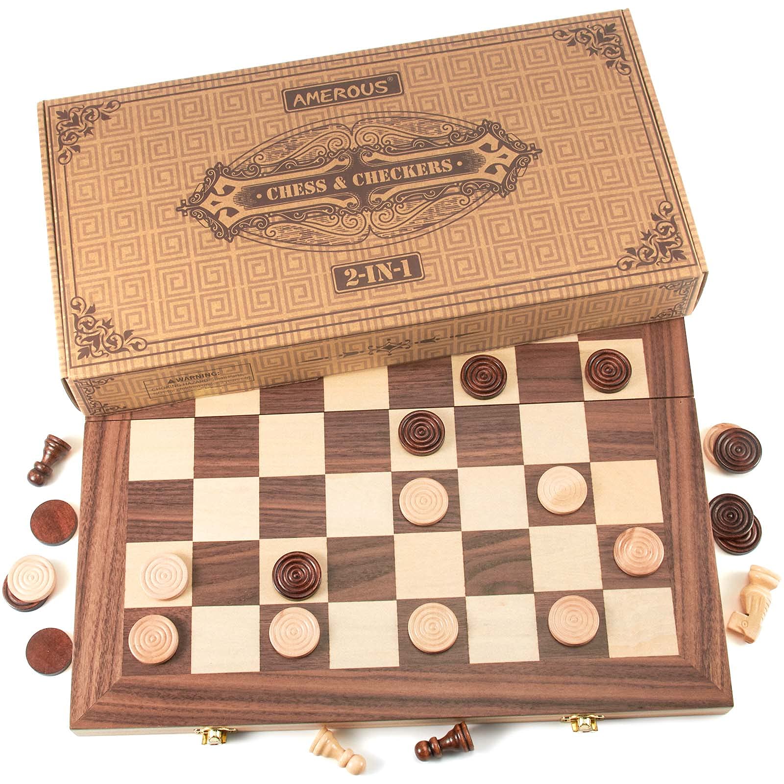 AMEROUS set includes two extra queens for pawn promotion