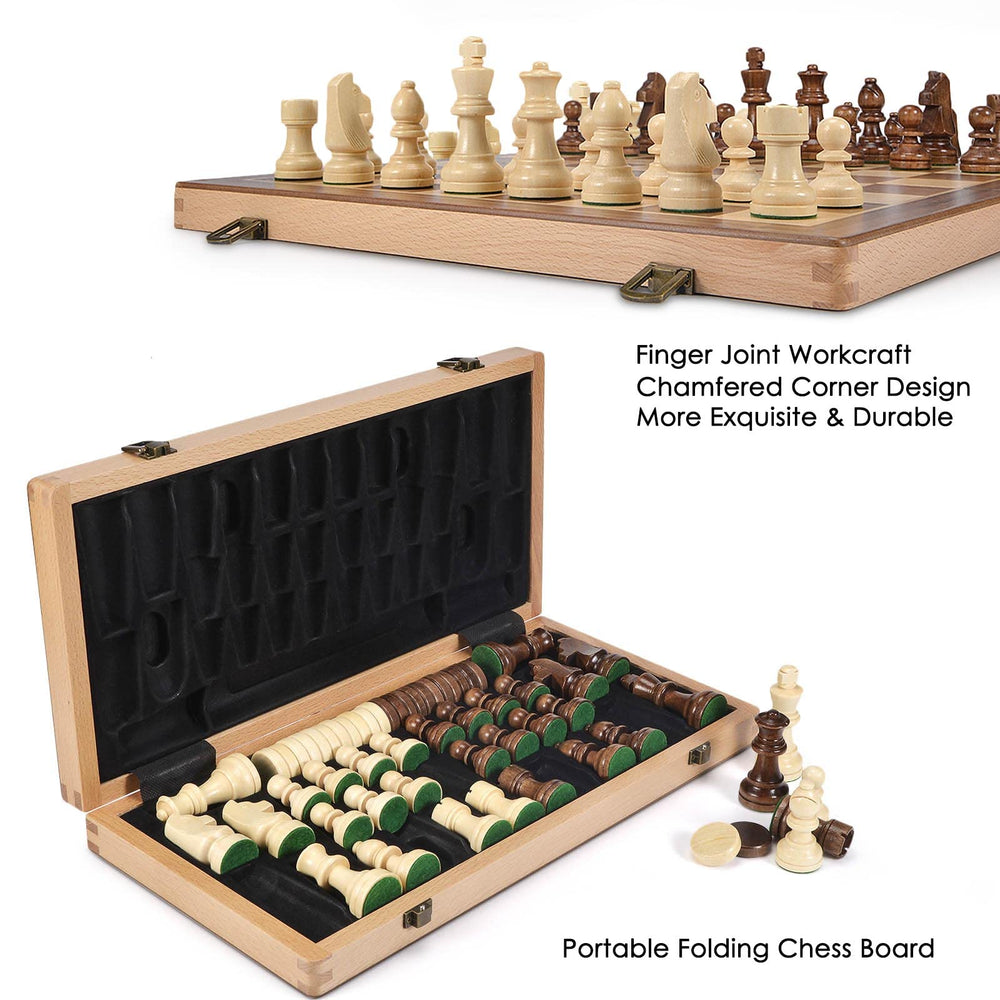 AMEROUS folding board with lock keeps pieces secure for travel