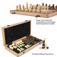 AMEROUS folding board with lock keeps pieces secure for travel