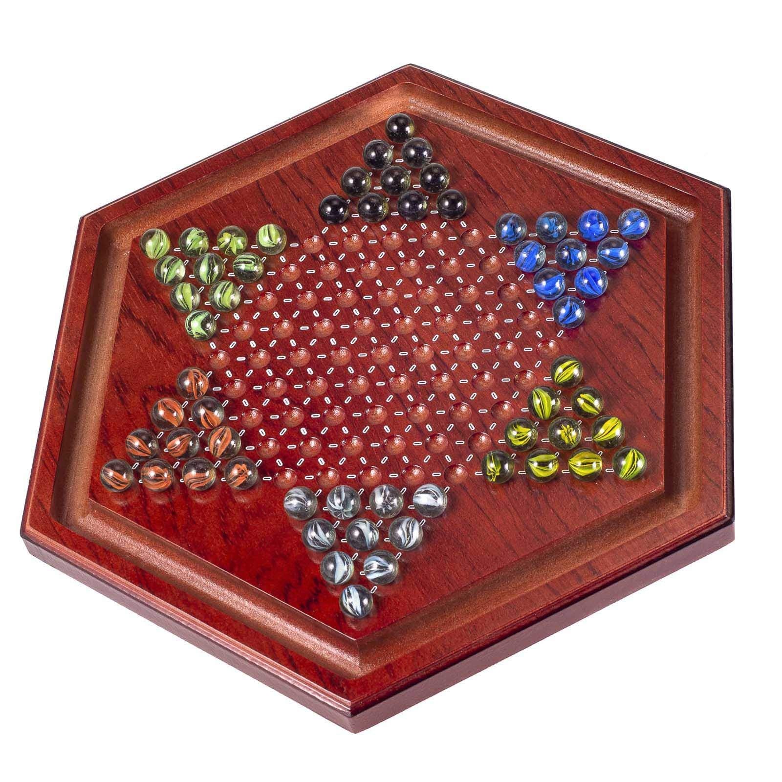 AMEROUS glass marbles in six colors for vibrant, lively play.