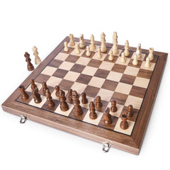 AMEROUS magnetic chess pieces with slots keep pieces organized during travel