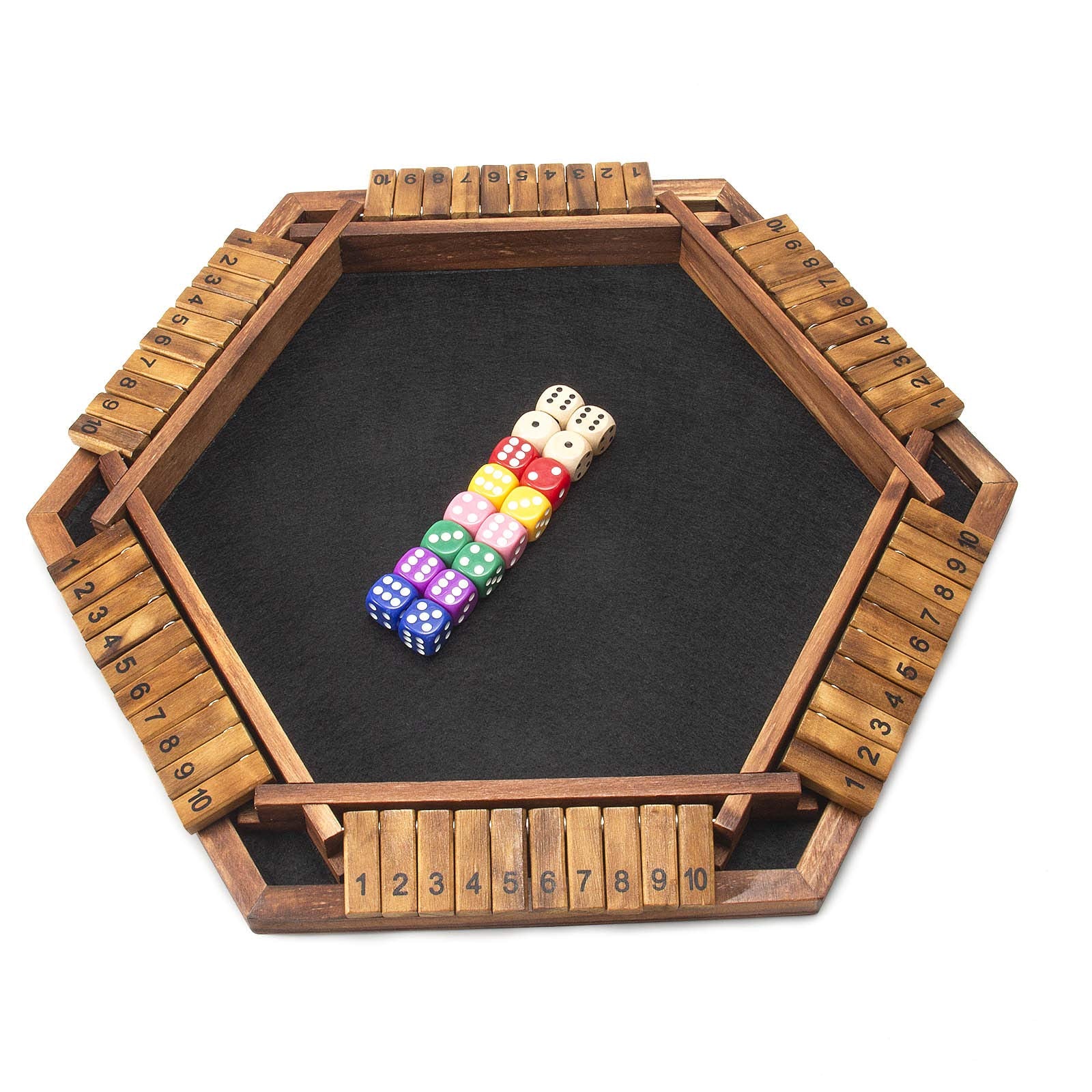 AMEROUS colorful dice collection ideal for group learning and play.