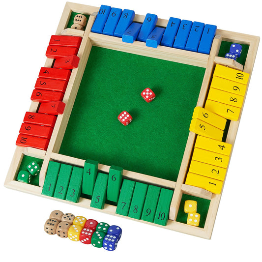 AMEROUS Shut The Box dice set image, 12-piece for versatile play and quick math.