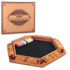 AMEROUS Shut The Box wooden board ready for family play and math practice.