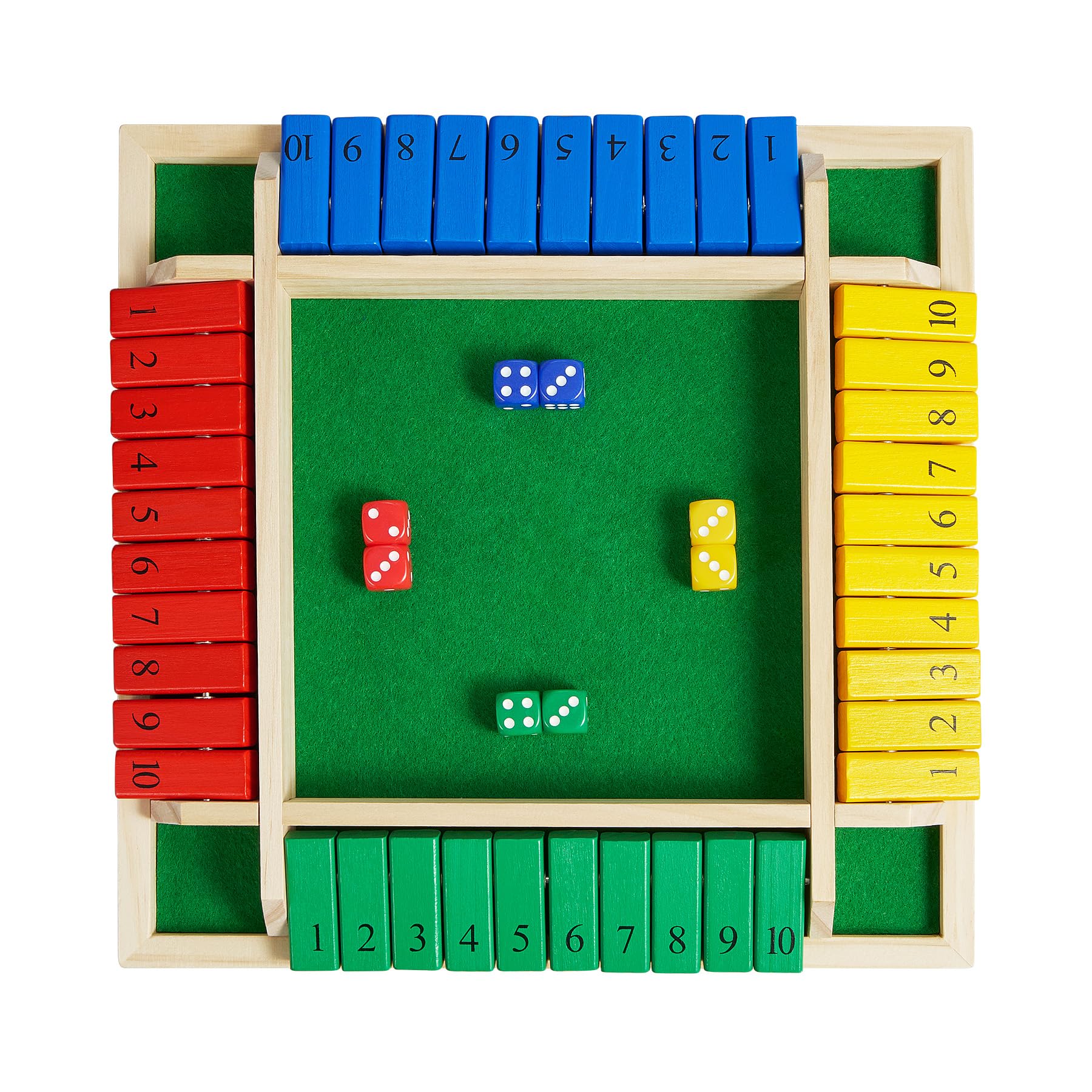 AMEROUS Shut The Box instruction manual image, clear rules for easy setup.
