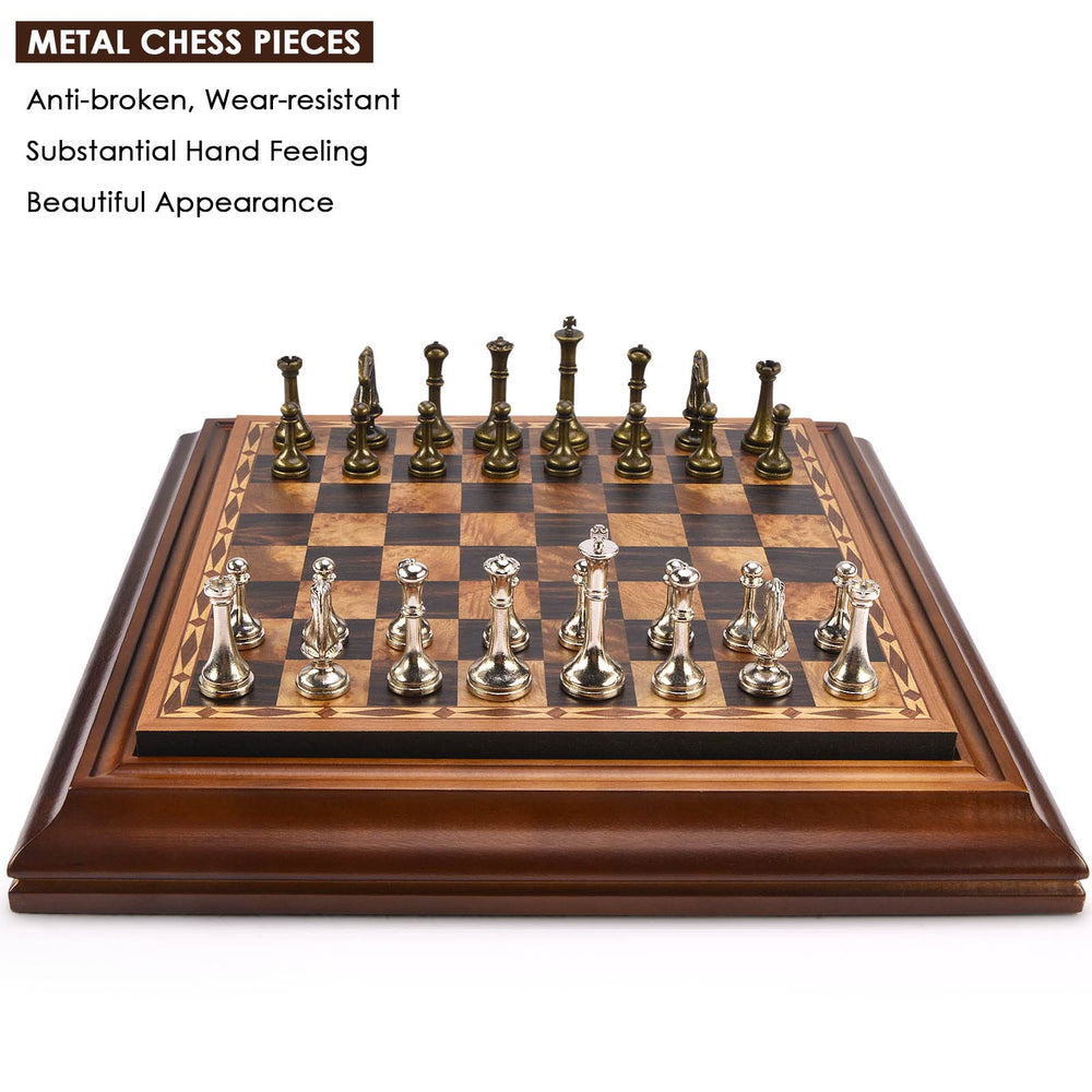 AMEROUS solid wood inlay board featuring two-tone veneer craftsmanship.