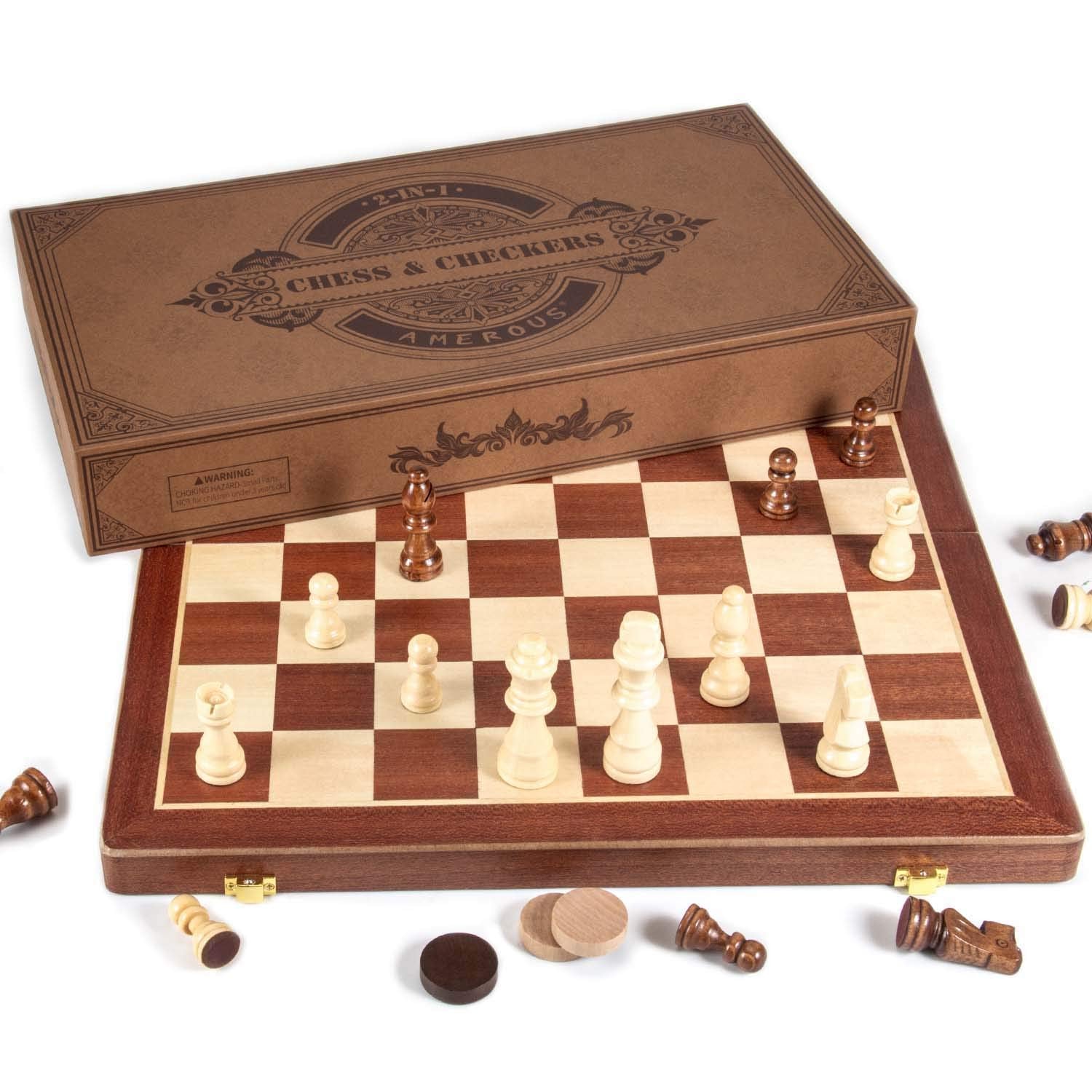 AMEROUS wooden board with smooth finish protects surfaces during games.