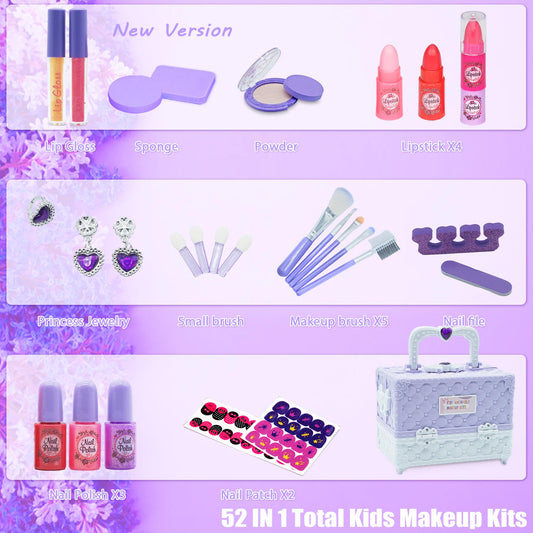 Amerrly 52-piece makeup kit closed case for portable storage and on-the-go fun