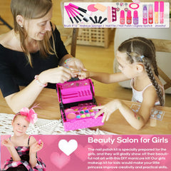 Amerrly Makeup Kit accessories, rings and earrings boost pretend play.