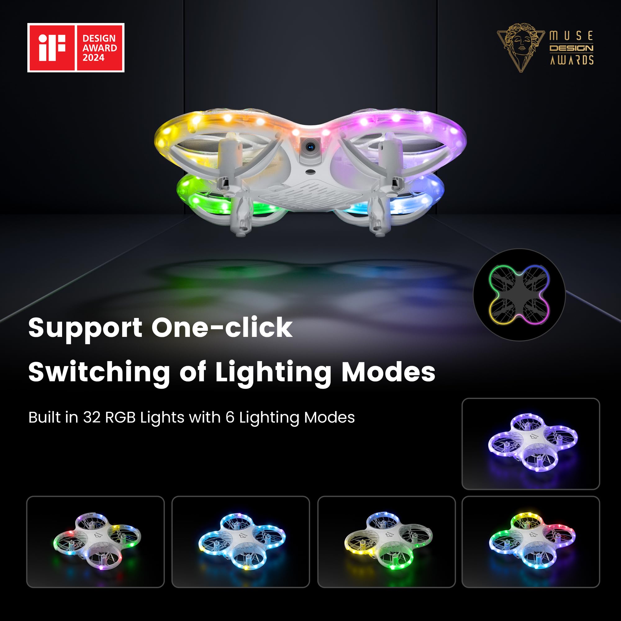 Ameta Morpho drone FPV view with Wi-Fi enables real-time viewing on the app.