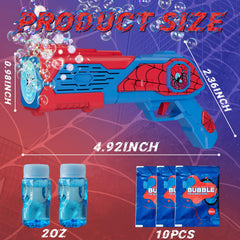 10 bubble concentrate tablets included for extended bubble play with Amiabling Spider-Bubble Gun.