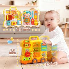 AmiDear Busy Board includes musical sounds to engage young listeners.