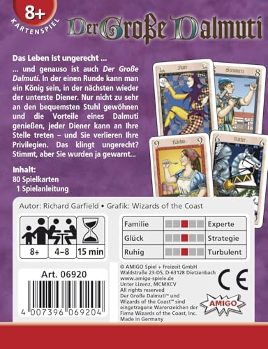 AMIGO rank cards illustrating game strategy and progression