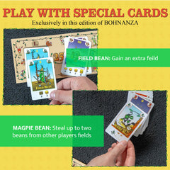AMIGO Bohnanza expansion pack with cocoa, wax, and coffee beans