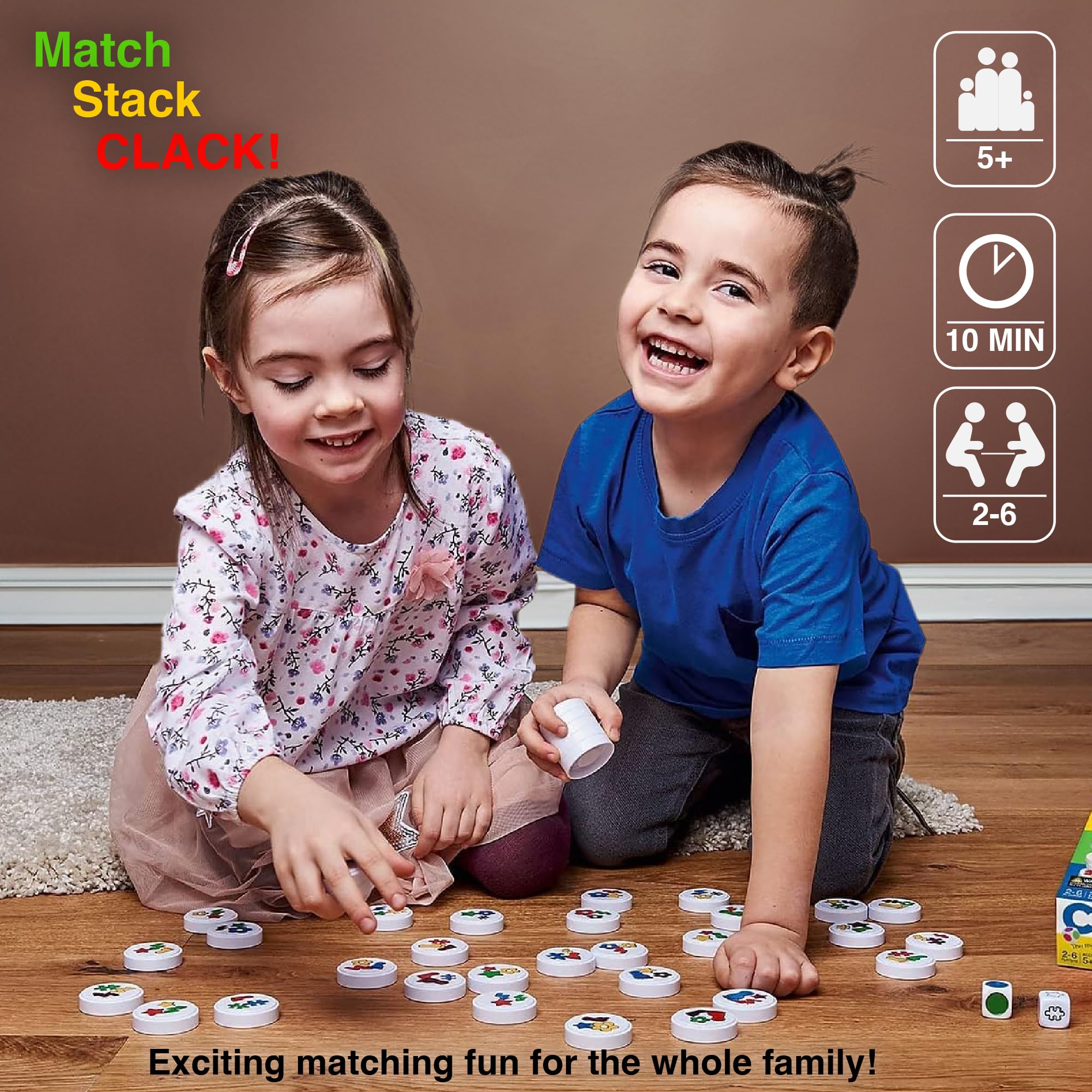 AMIGO Clack! Categories players around table enjoying inclusive play together.