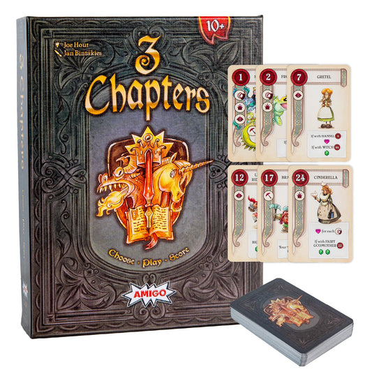 AMIGO Games 3 Chapters box front with fairy tale characters for family-friendly strategy