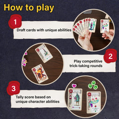 AMIGO Games 3 Chapters glimpse of trick-taking play with character powers