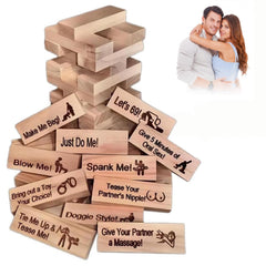 AMIITRY 48-piece couple game blocks pack on table for cozy date night
