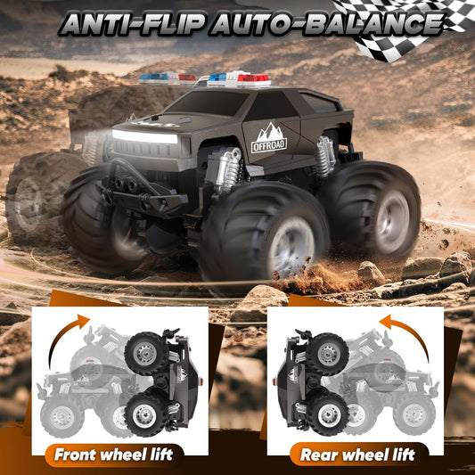 Amilacily RC truck performing a 360-degree spin for kids