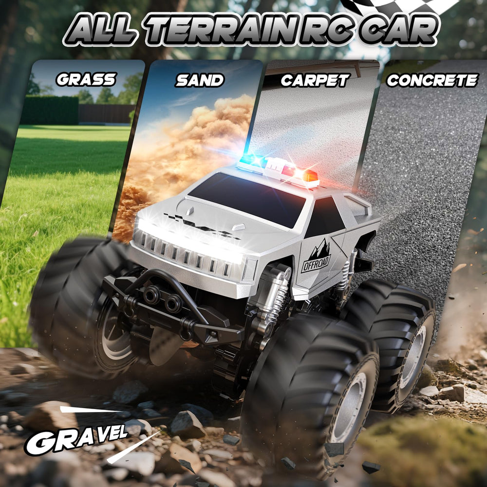 Amilacily remote control car off-road action during a stunt