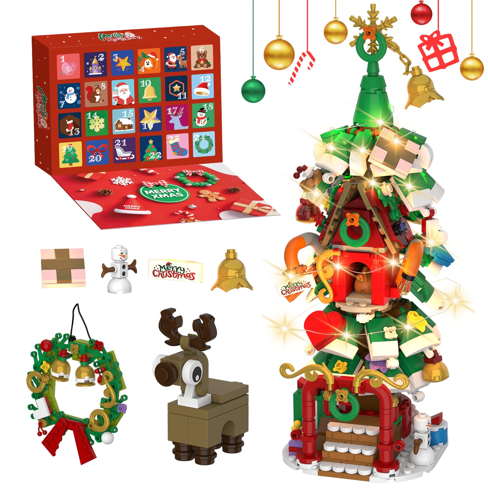 Amireed Advent Calendar 2025: tree house pieces for an interactive holiday countdown.