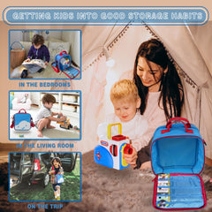 amiumuca cloud pattern with red and blue colors echo Little Tikes branding