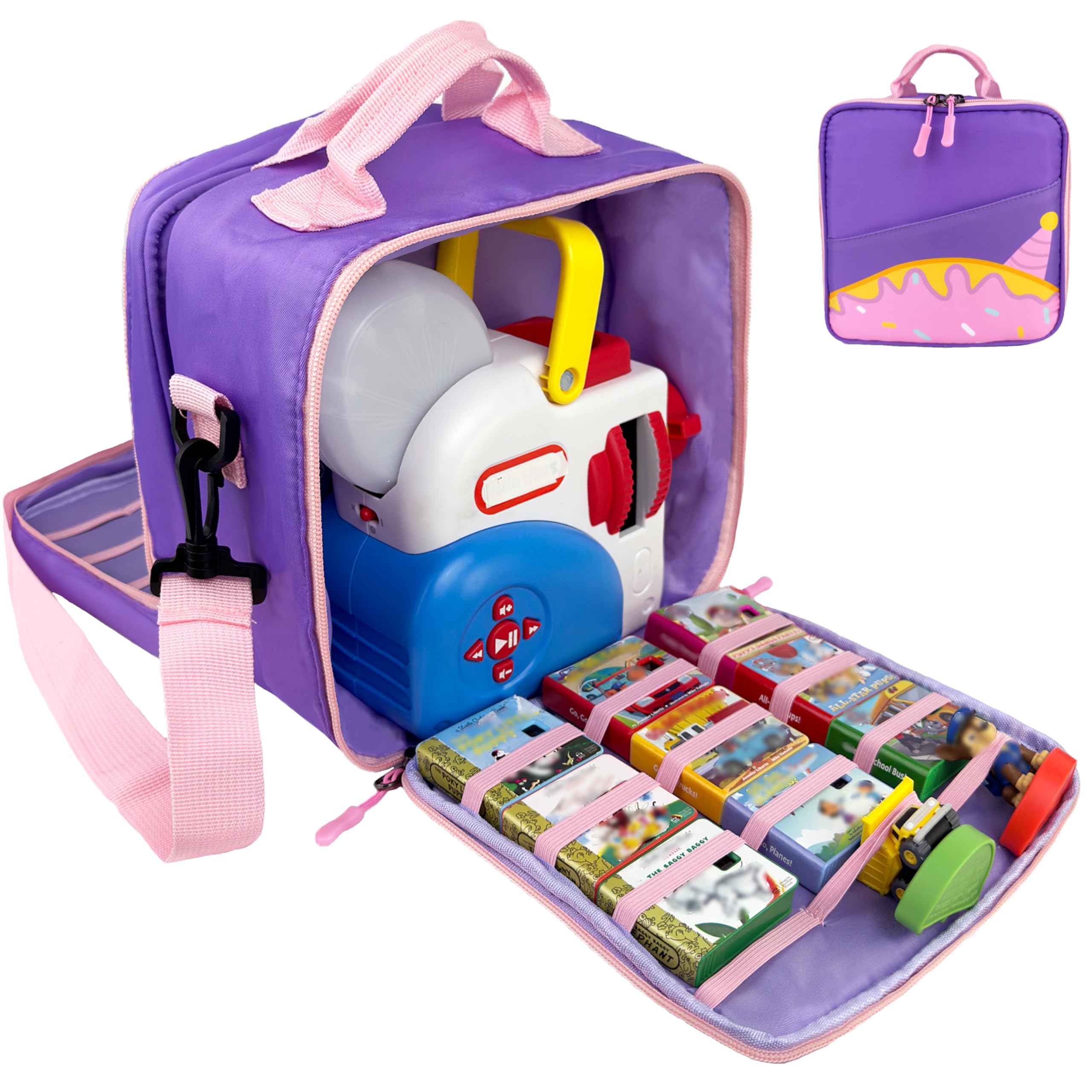 Amiumuca detachable bag for Little Tikes Story Dream Machine keeps books organized on the go