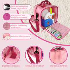 amiumuca dual-zipper design enables fast access to contents.