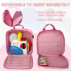 amiumuca elastic straps keep story books securely in place for quick cleanup.