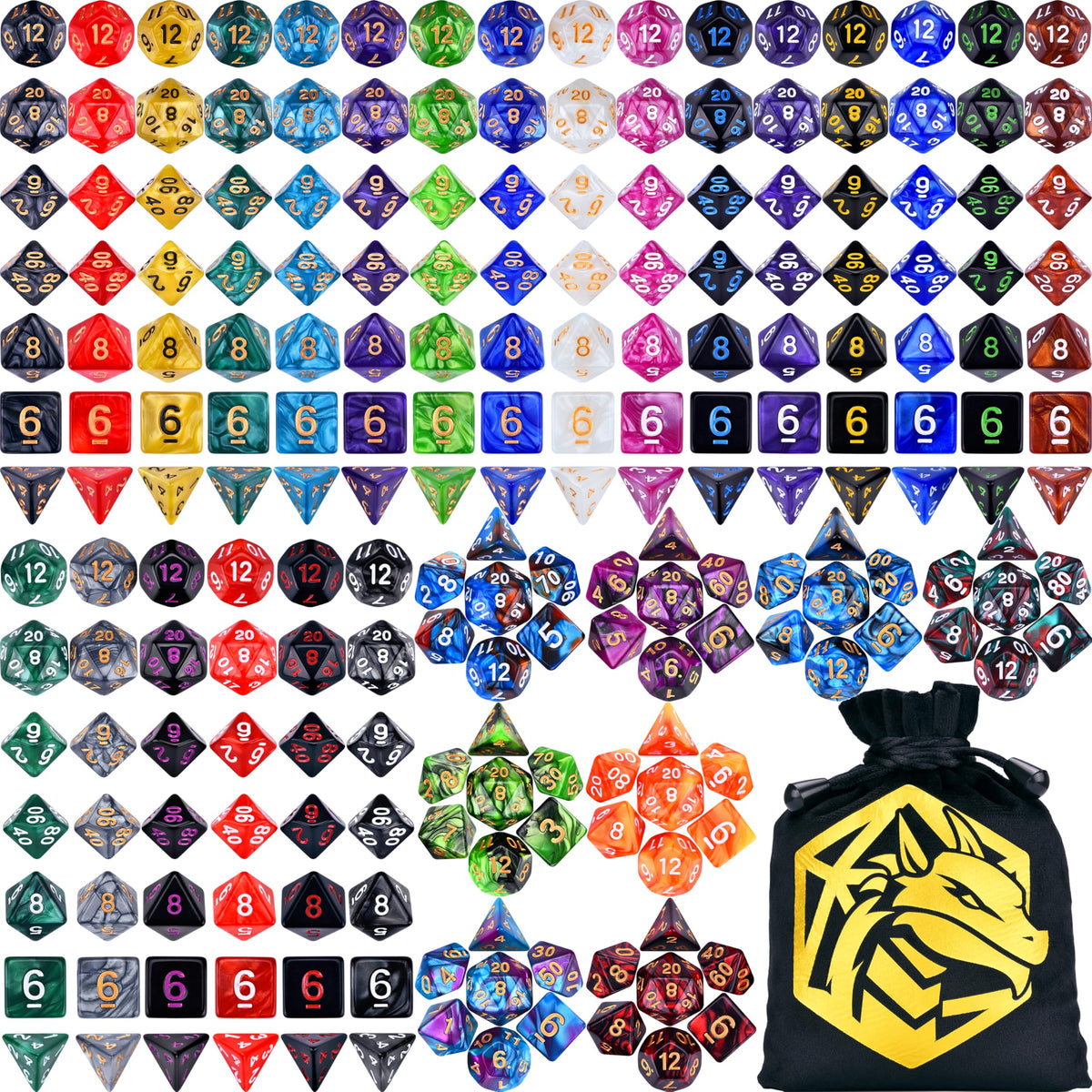 Amiven DND polyhedral dice closeup with bold numbers for quick, readable results