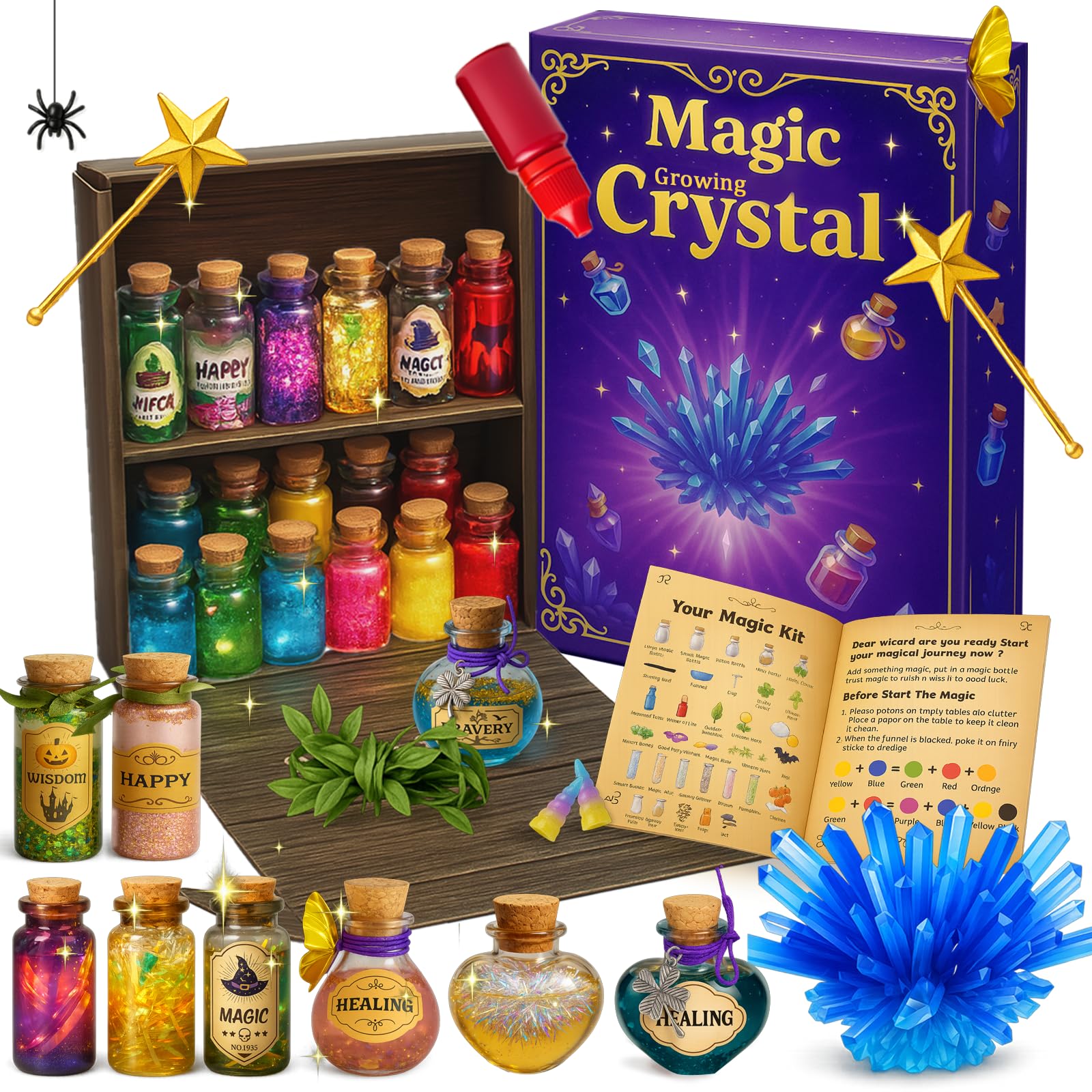 AMIZEY Potion Kits Two Worlds image sparks imagination with crystal-themed STEM play
