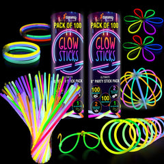 Ammy Glow 410 Pcs Glow Sticks Bulk Pack offering long-lasting party lighting.