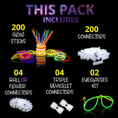 Ammy Glow Mardi Gras glow sticks brightening a festive celebration.
