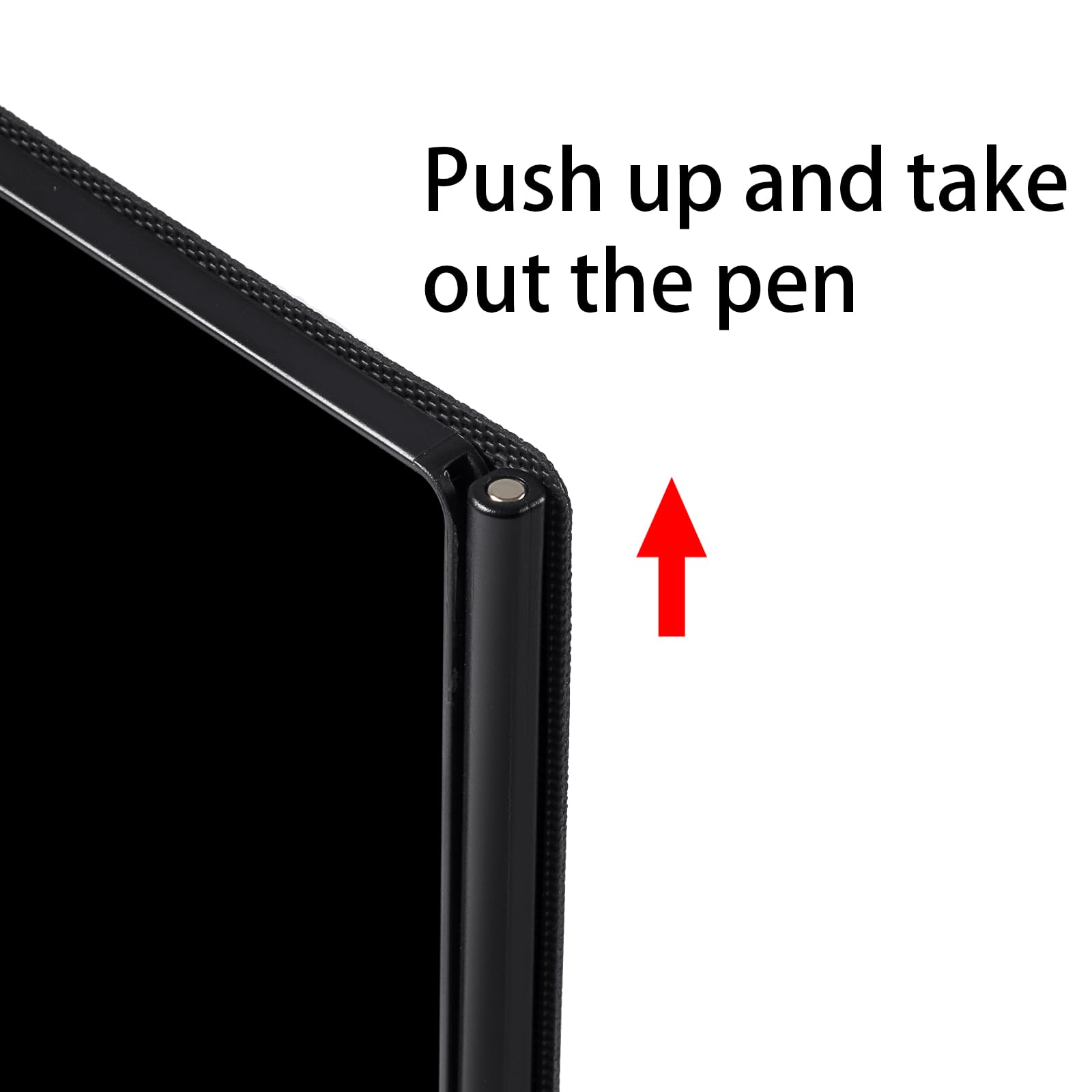 Amoretti Sonnet Mini LCD Writing Tablet side angle highlights slim, portable design.