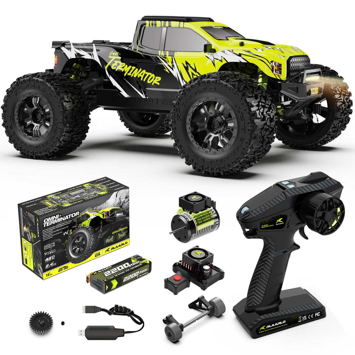 AMORIL 1/10 RTR brushless motor top view showing speed potential