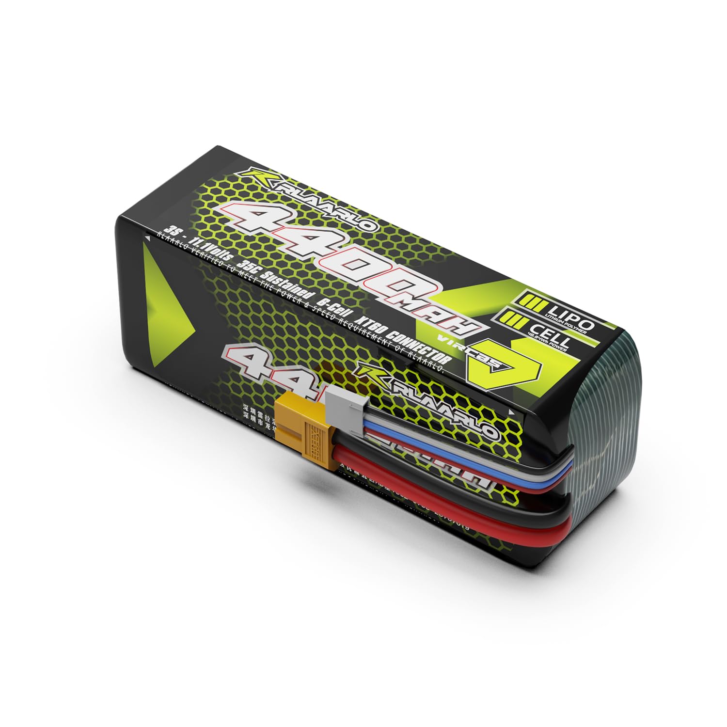 AMORIL 3S LiPo battery with XT60 plug, ideal for high-power RC cars.