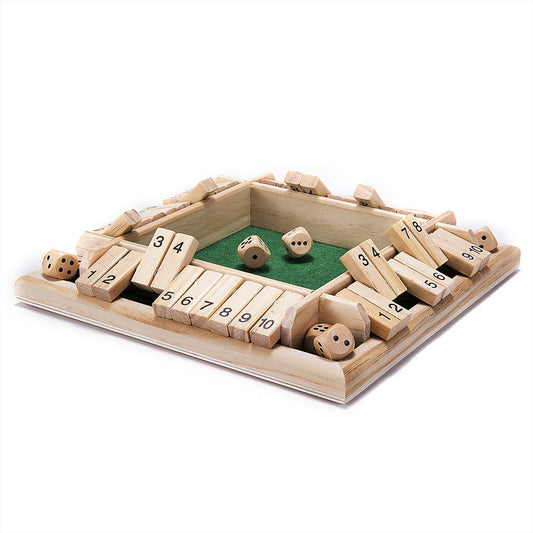 AMEROUS wooden tiles and dice set for classroom-like learning.