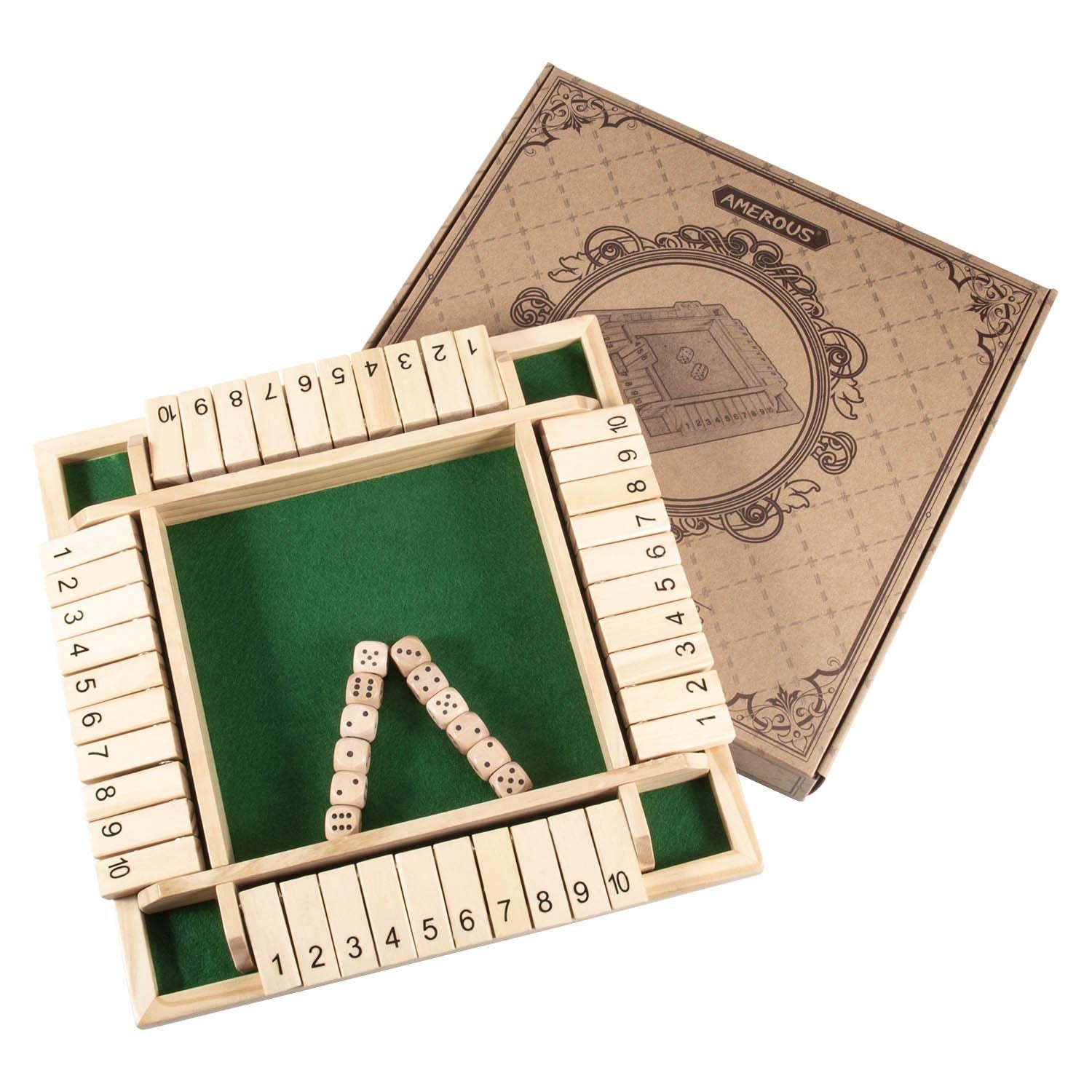 AMEROUS soft-felt surface protects tables during play.