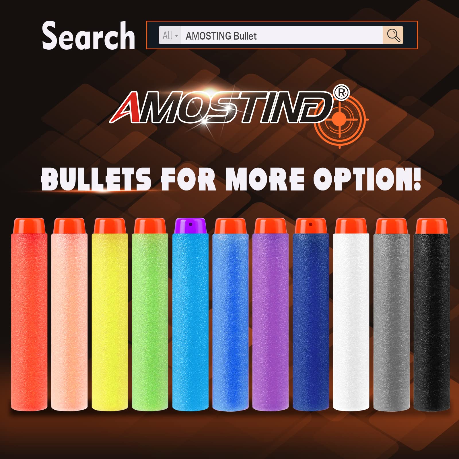 AMOSTING 100-pack ready to refill your Nerf blaster lineup.
