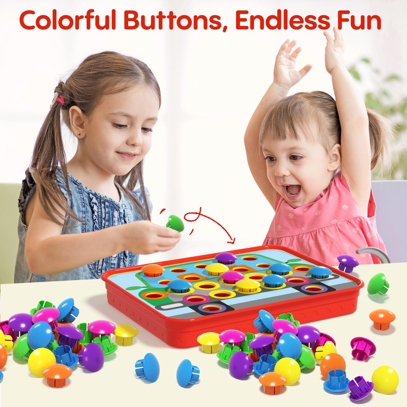 AMOSTING Pattern cards show colorful patterns to spark color recognition and sequencing