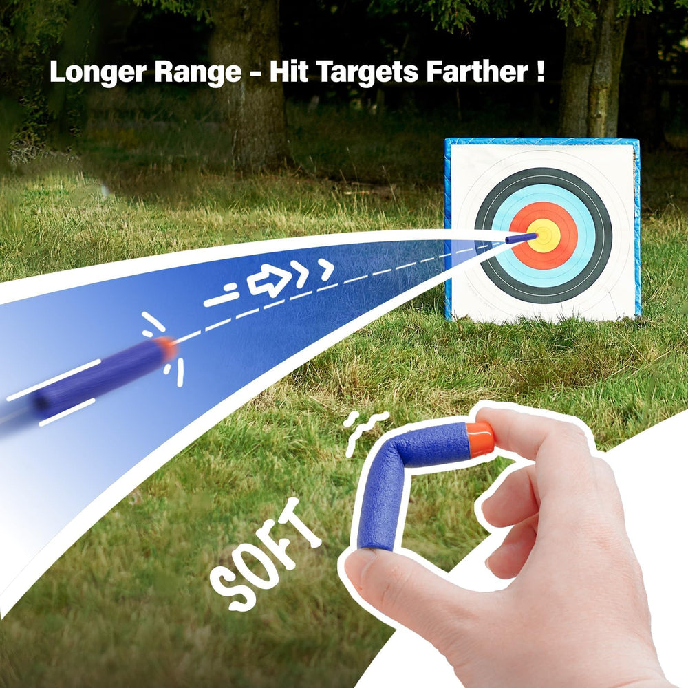 AMOSTING 72mm blue darts for precise fit and extended range.