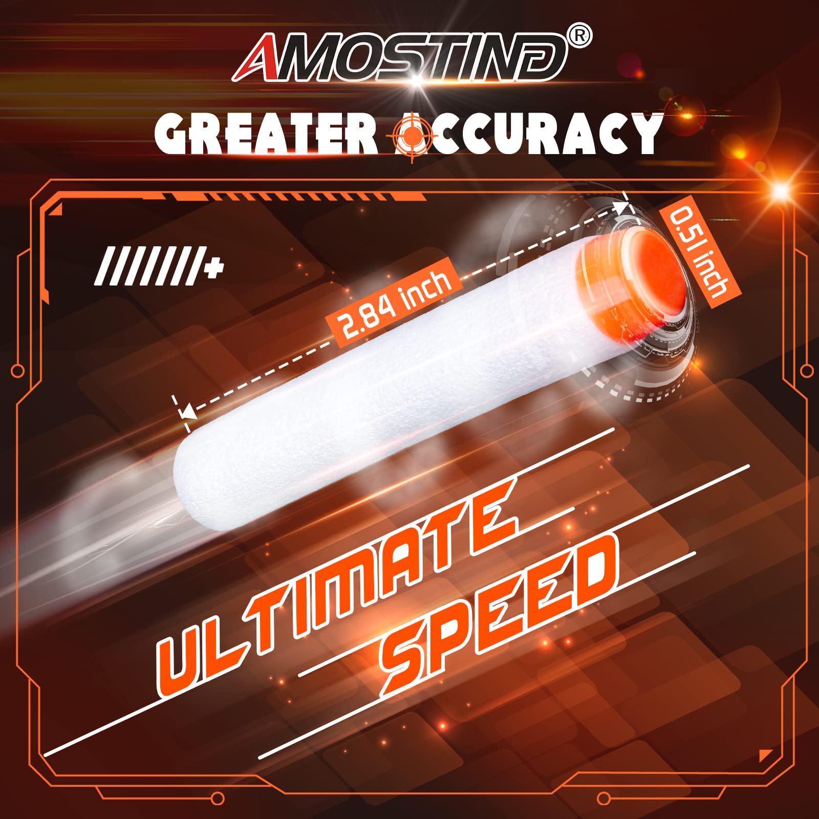 AMOSTING hollow-warhead darts offer safe, comfortable feel during reloading.