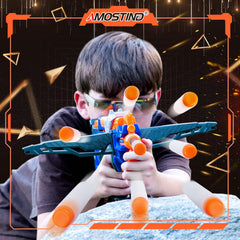 AMOSTING durable plastic and EVA foam construction for lasting Nerf play.