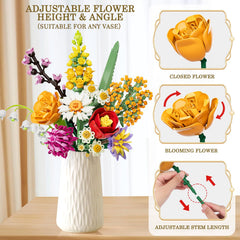 Amoyasite set featuring 10 types of flowers for color-rich arrangements.