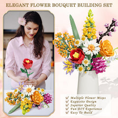 Amoyasite bouquet building set assembly supports hands-on crafting.