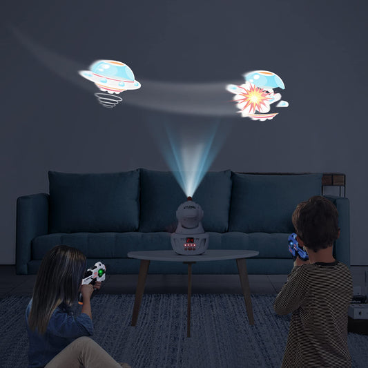 Amoyasite projector display with LED score for quick feedback